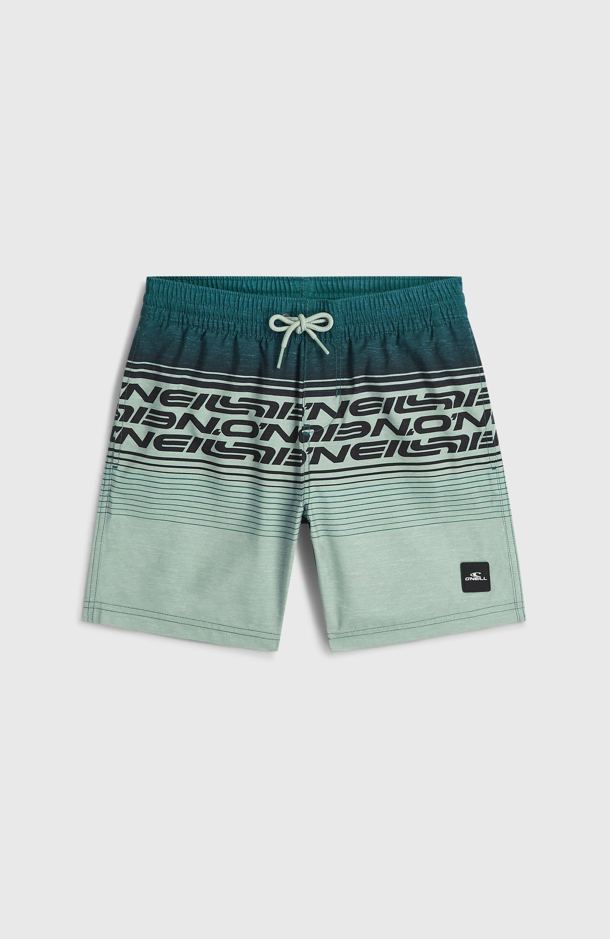 O'Neill Logo Stripe Swimshorts Kids - Boys Green Heritage O'Neill