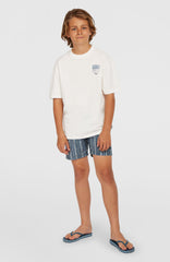 Cali 14'' Swim Shorts Kids - Blue Pressed Lines