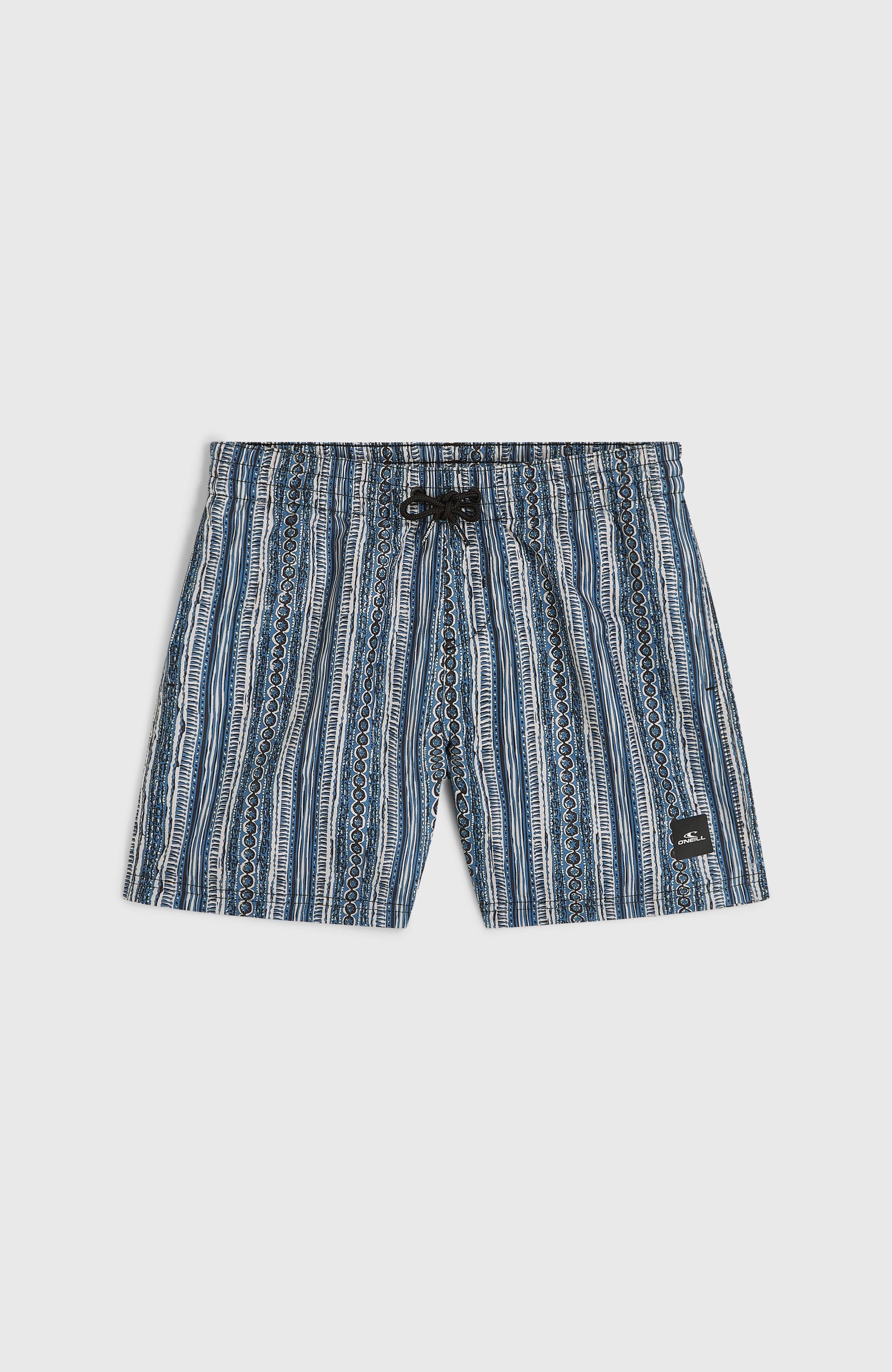 Cali 14'' Swim Shorts Kids - Blue Pressed Lines