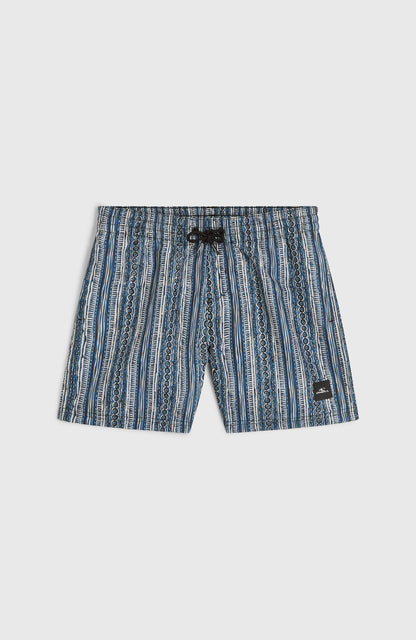 Cali 14'' Swim Shorts Kids - Blue Pressed Lines