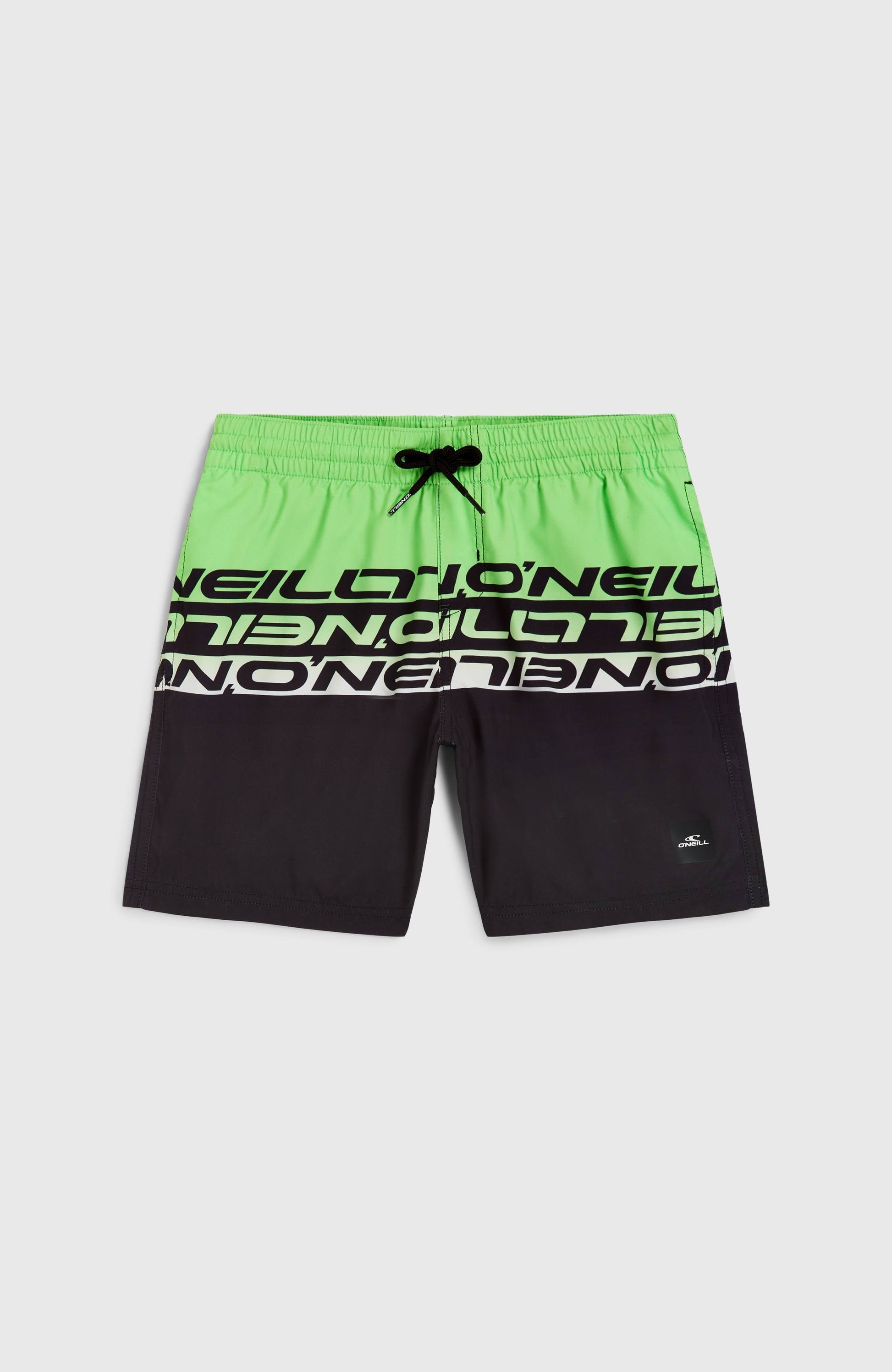 Cali Stripe 14'' Swim Shorts Kids - Green Upside Down