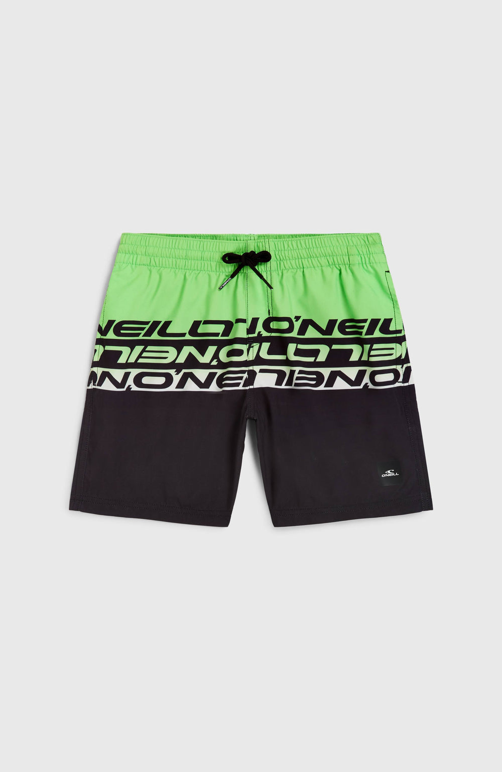 Cali Stripe 14'' Swim Shorts Kids - Green Upside Down