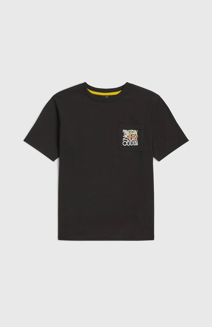 Chest Pocket T-Shirt Kids - Black Out