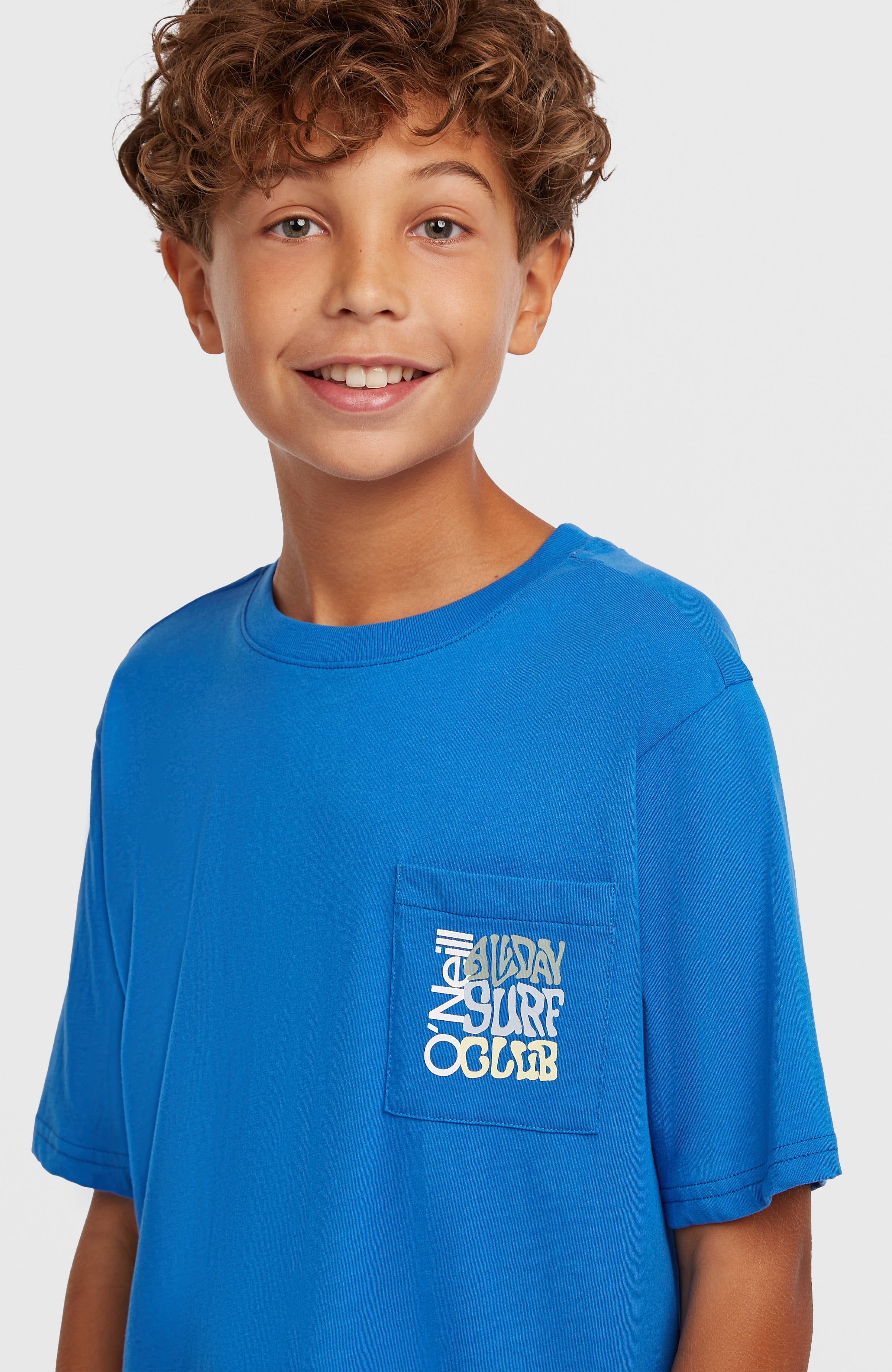 Chest Pocket T-Shirt Kids - Mediterranean Blue