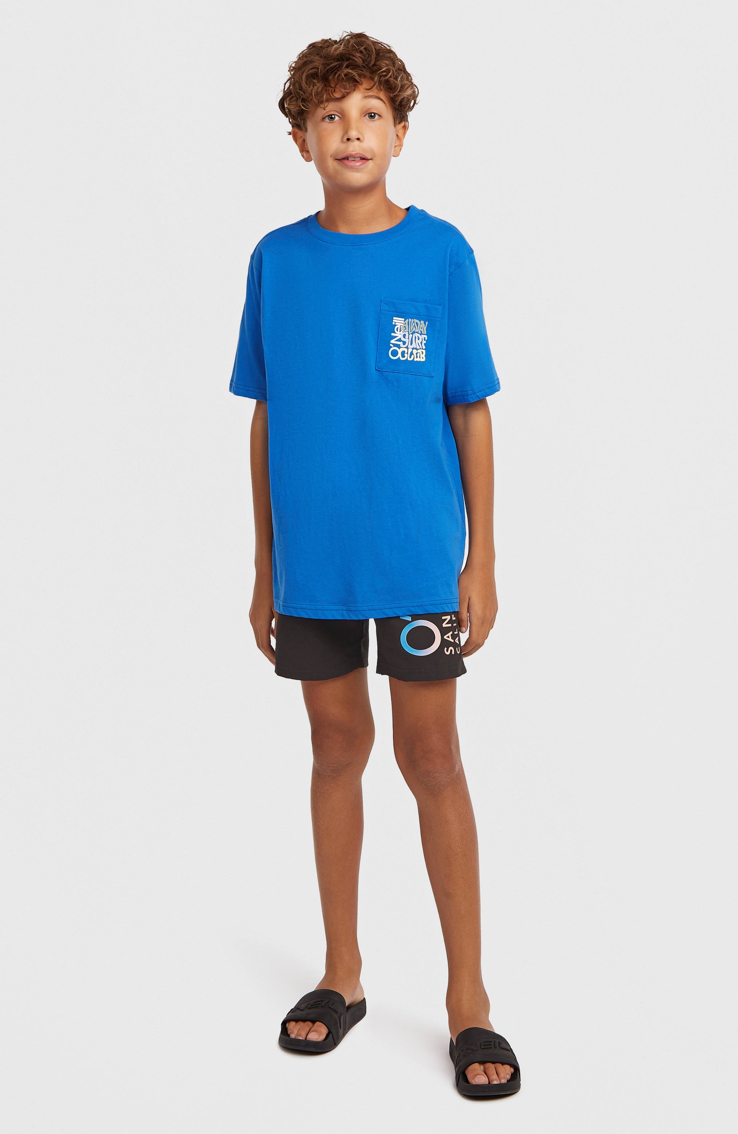 Chest Pocket T-Shirt Kids - Mediterranean Blue
