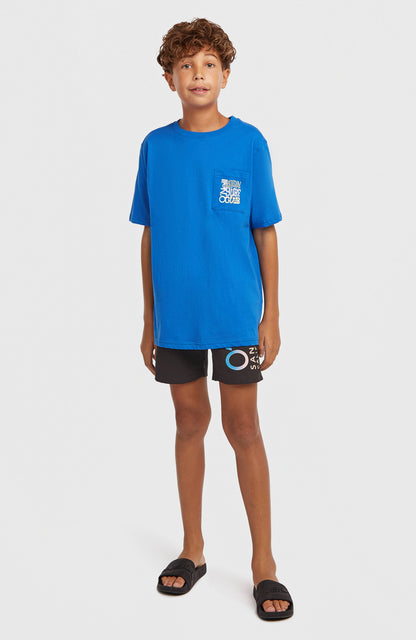 Chest Pocket T-Shirt Kids - Mediterranean Blue
