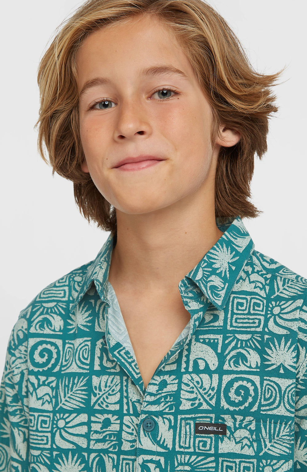 Print Shirt Kids - Blue Bricks