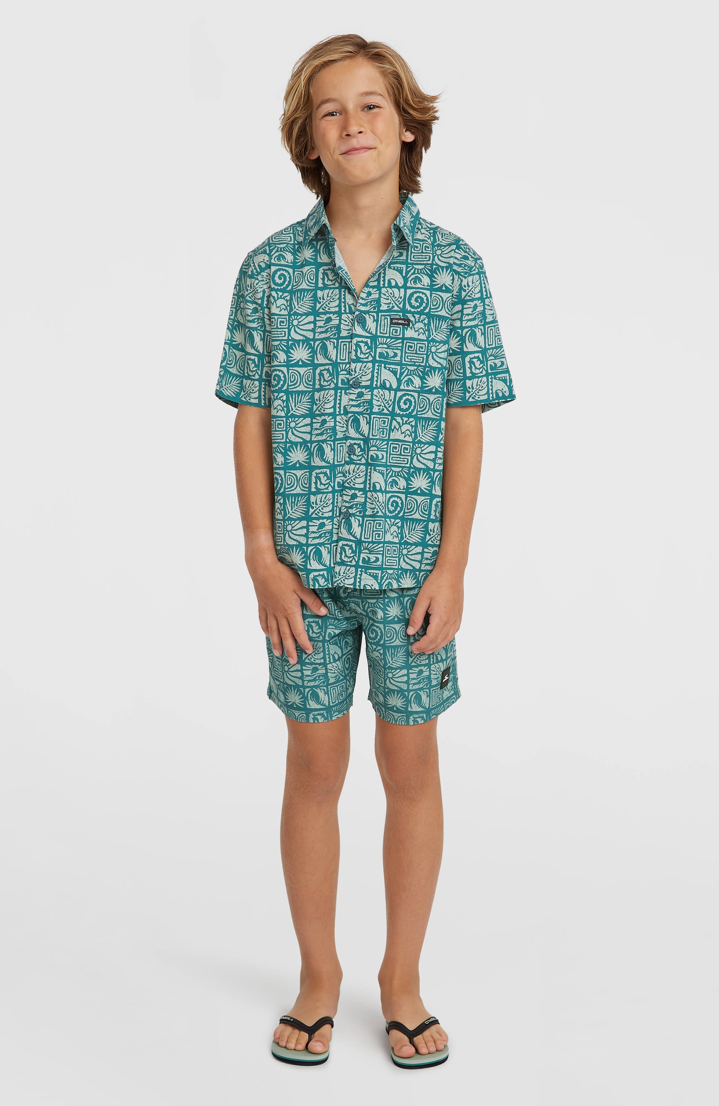 Print Shirt Kids - Blue Bricks