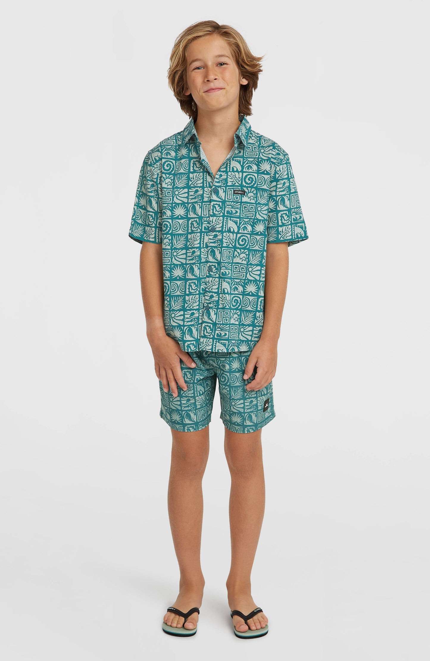 Print Shirt Kids - Blue Bricks