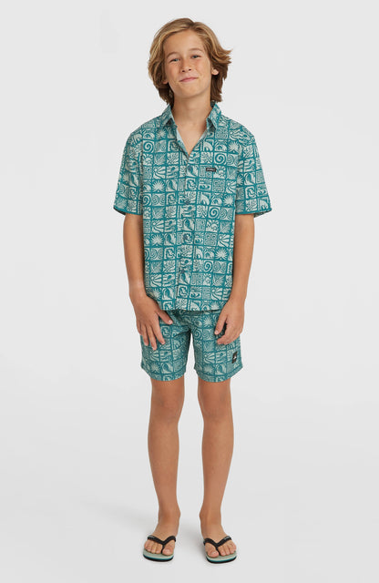 Print Shirt Kids - Blue Bricks