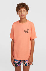 O'Neill Chest Print T-Shirt Kids - Funky Peach