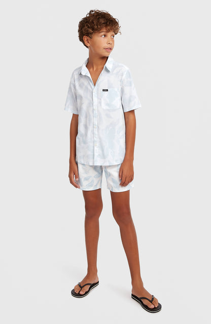 Print Shirt Kids - White Spray Flower