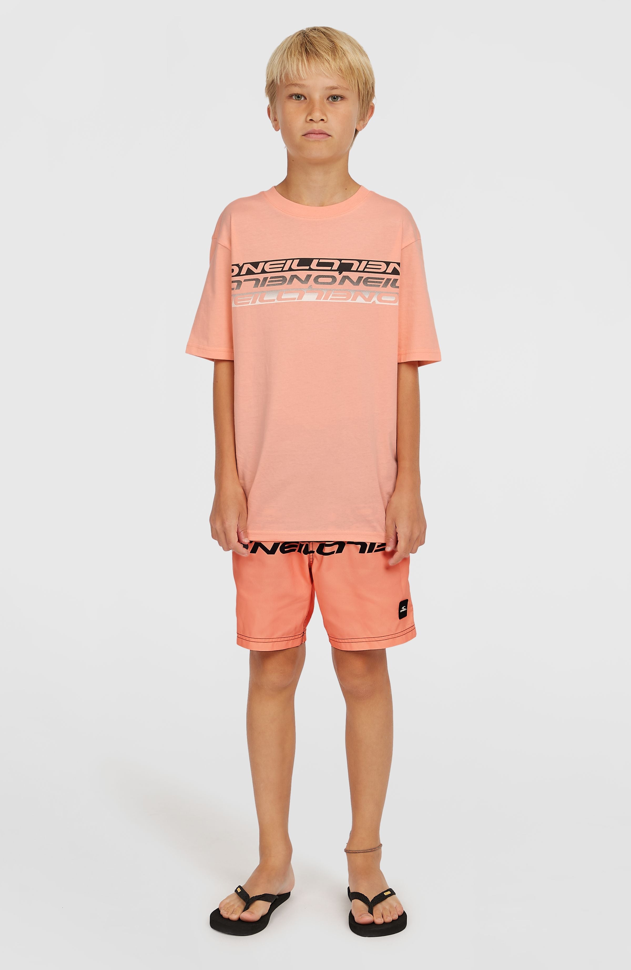 Stripe T-Shirt Kids - Coral Pop