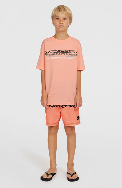 Stripe T-Shirt Kids - Coral Pop