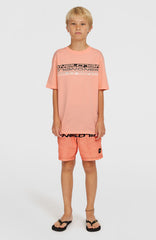 Stripe T-Shirt Kids - Coral Pop