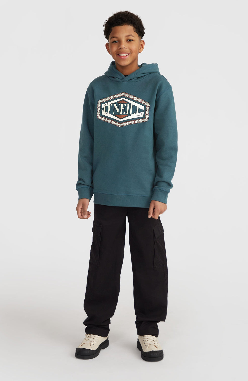 Front Print Hoodie Kids - Alma Steel
