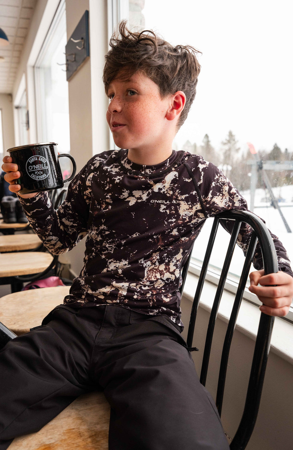 Baselayer Set Kids - Black/Beige Quarry