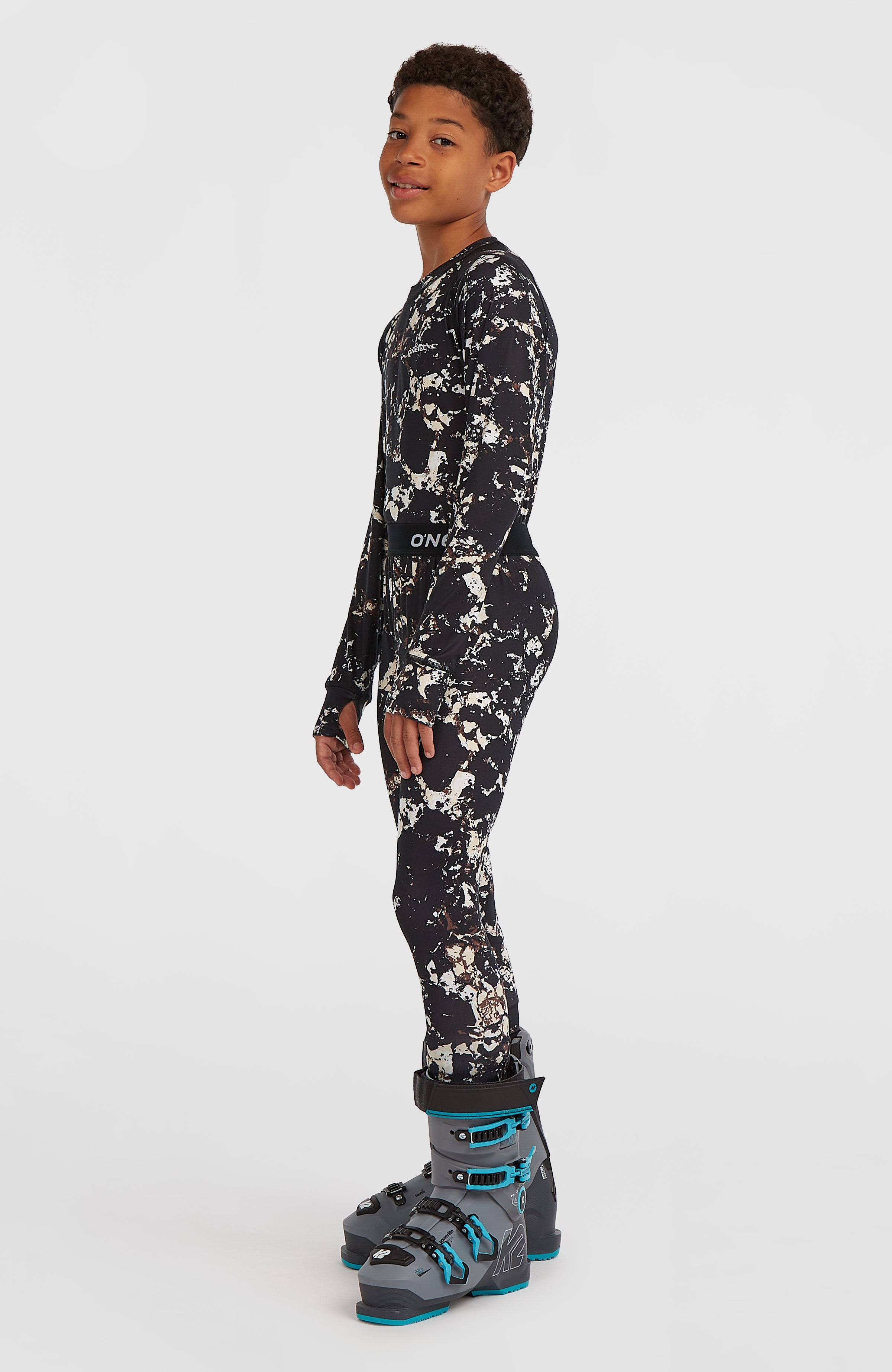 Baselayer Set Kids - Black/Beige Quarry