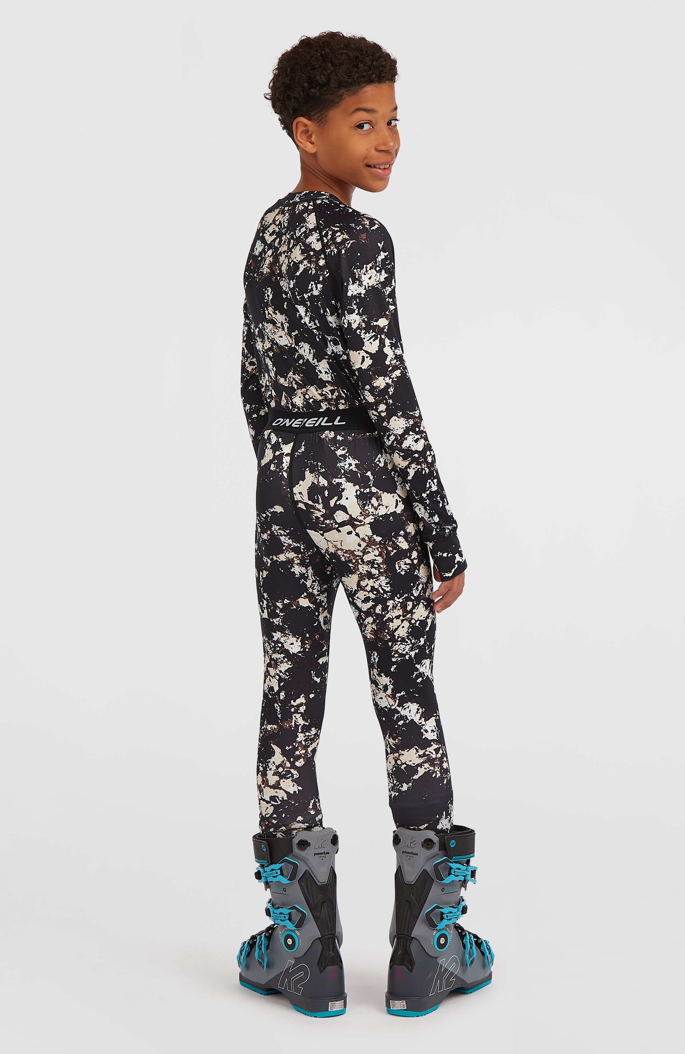 Baselayer Set Kids - Black/Beige Quarry