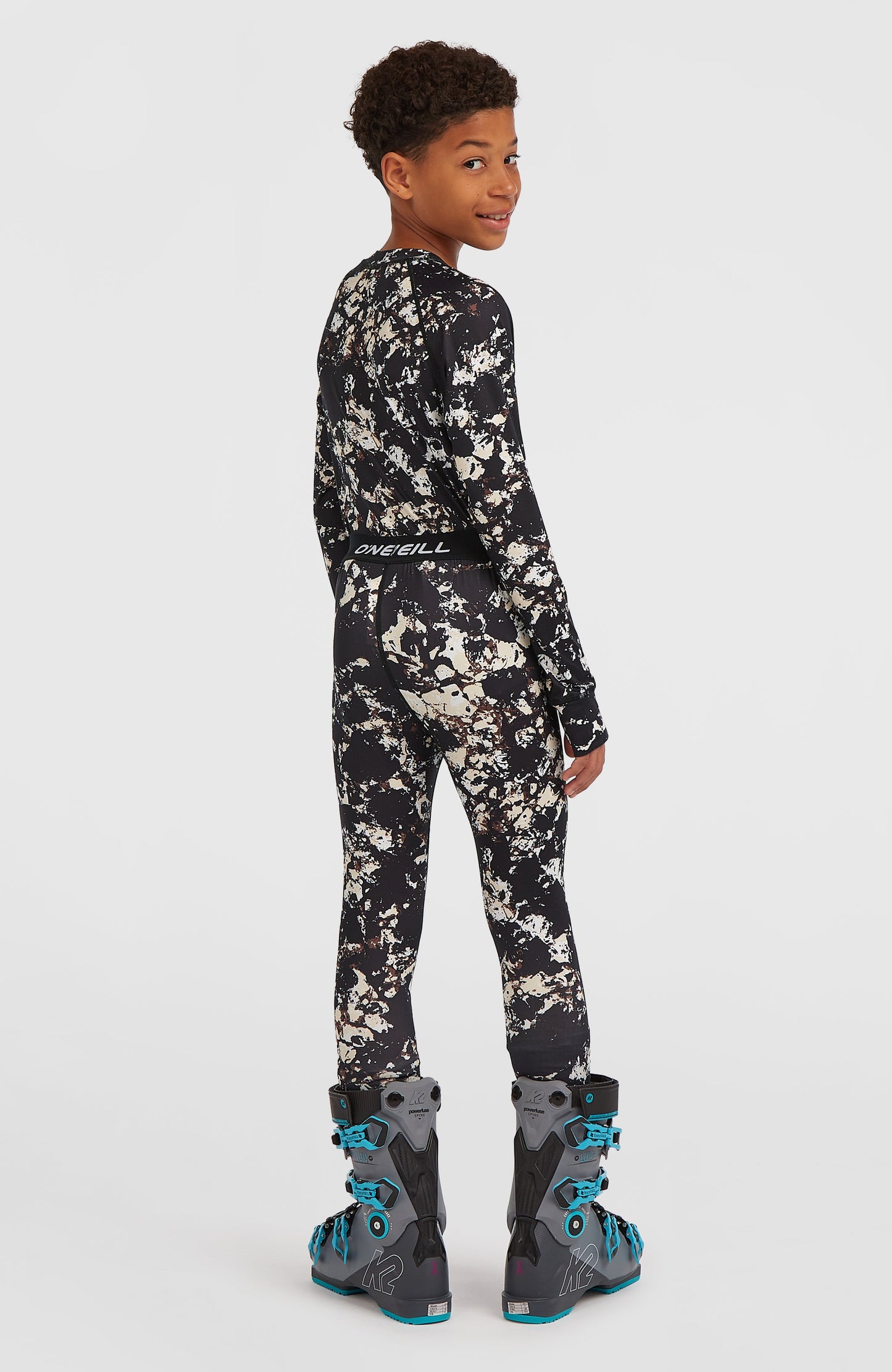Baselayer Set Kids - Black/Beige Quarry