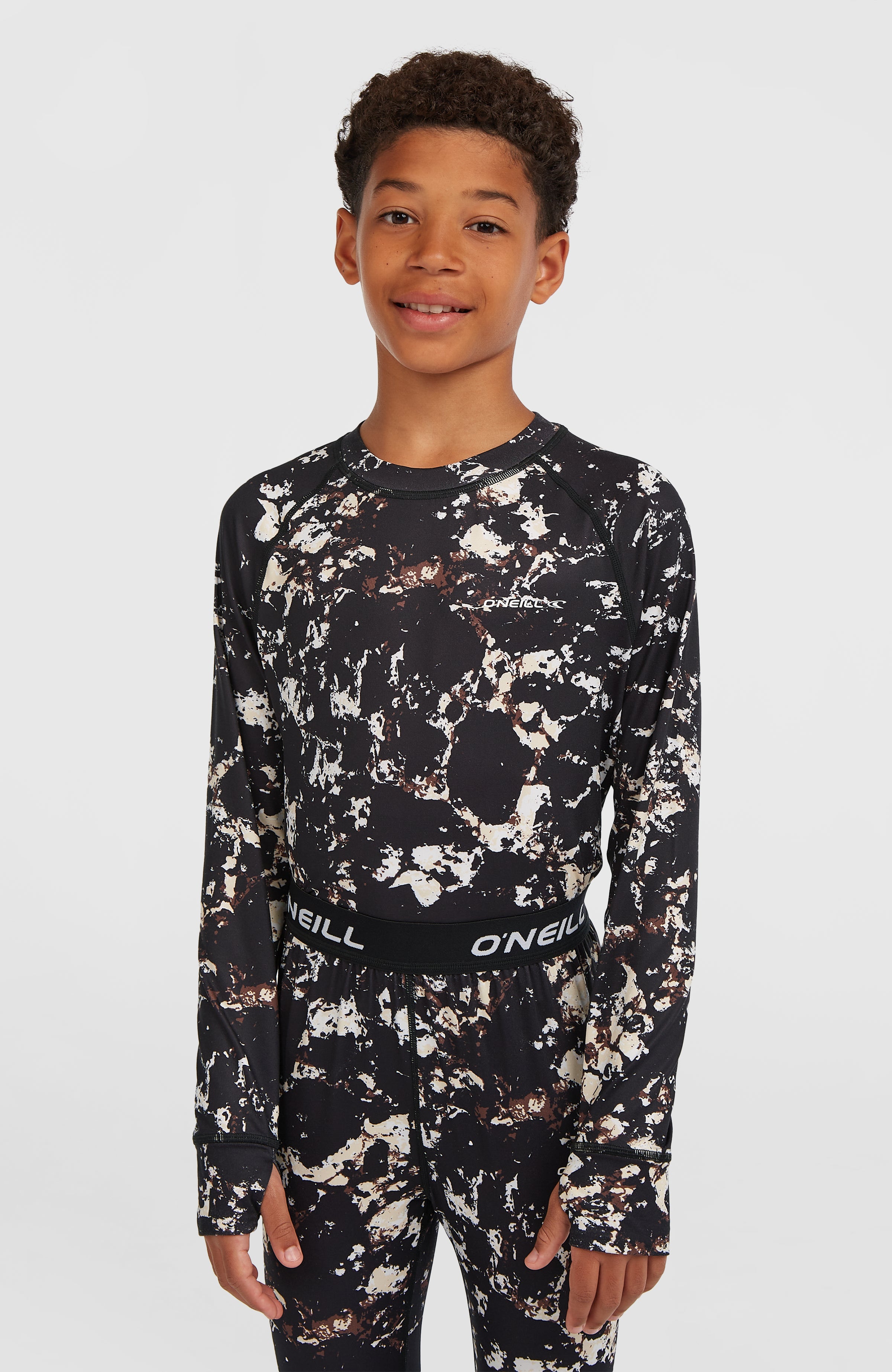 Baselayer Set Kids - Black/Beige Quarry