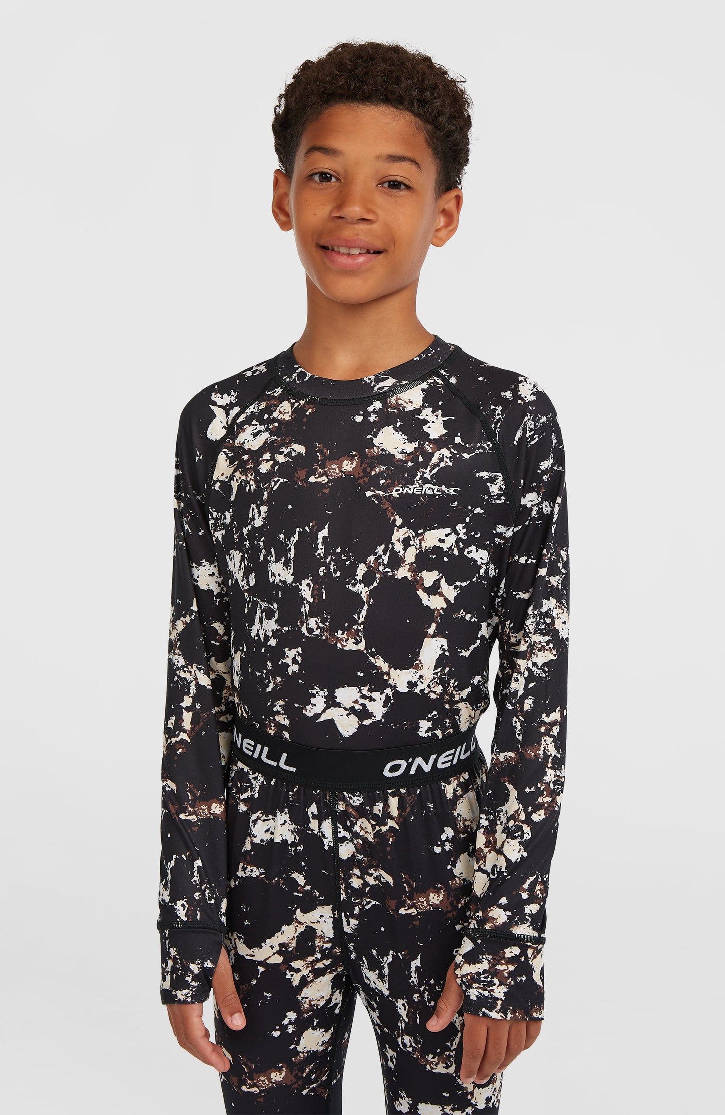 Baselayer Set Kids - Black/Beige Quarry