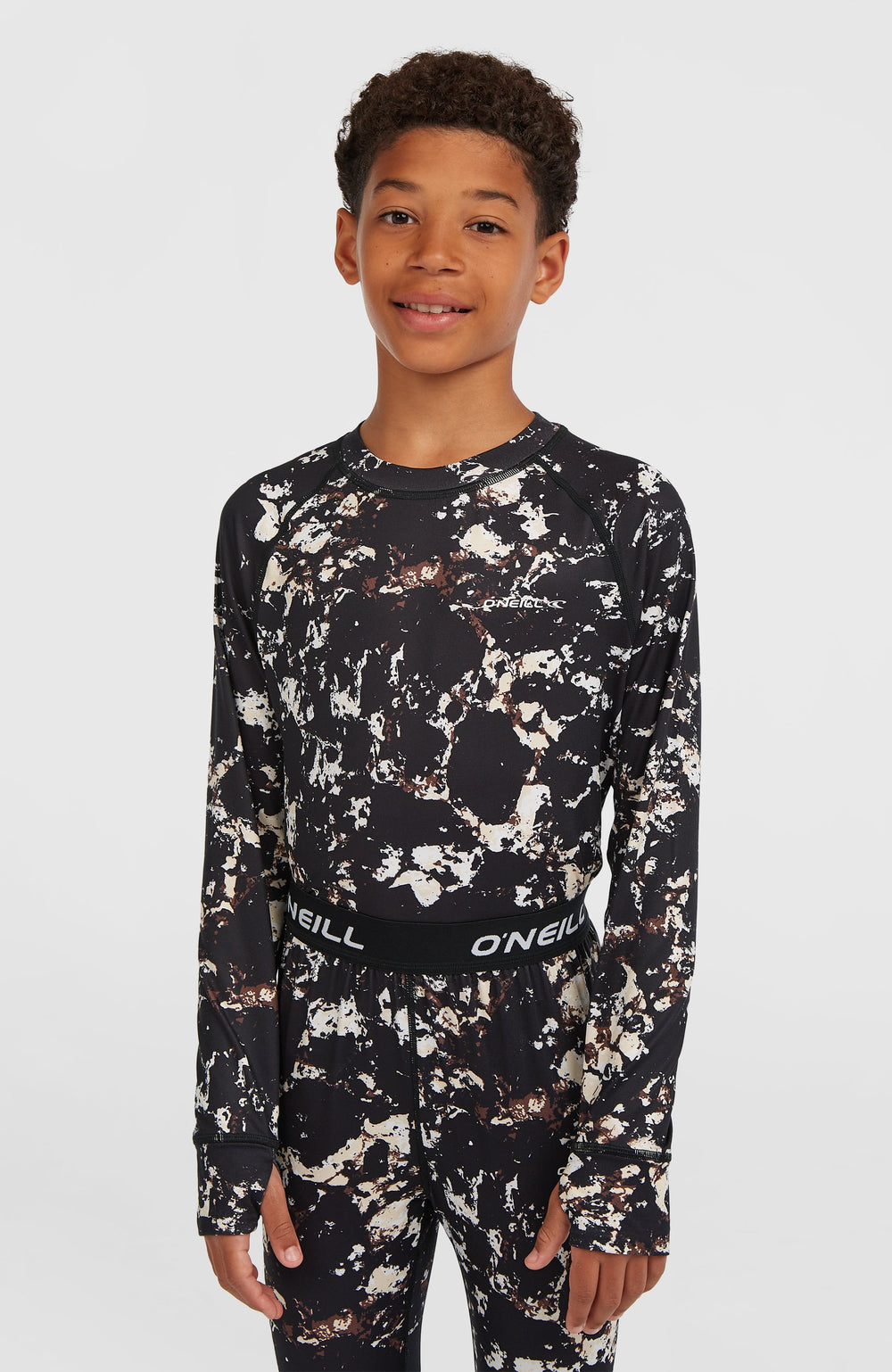 Baselayer Set Kids - Black/Beige Quarry