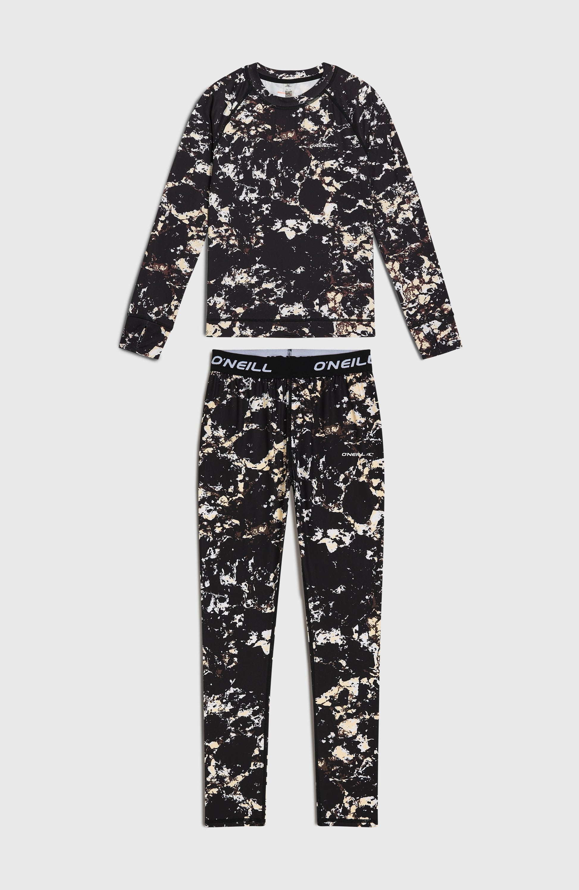 Baselayer Set Kids - Black/Beige Quarry
