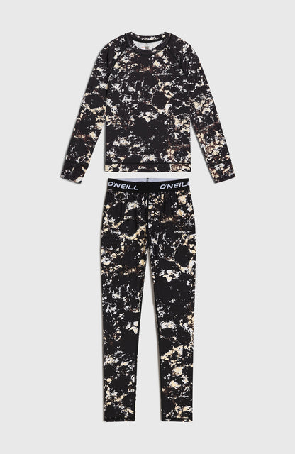 Baselayer Set Kids - Black/Beige Quarry