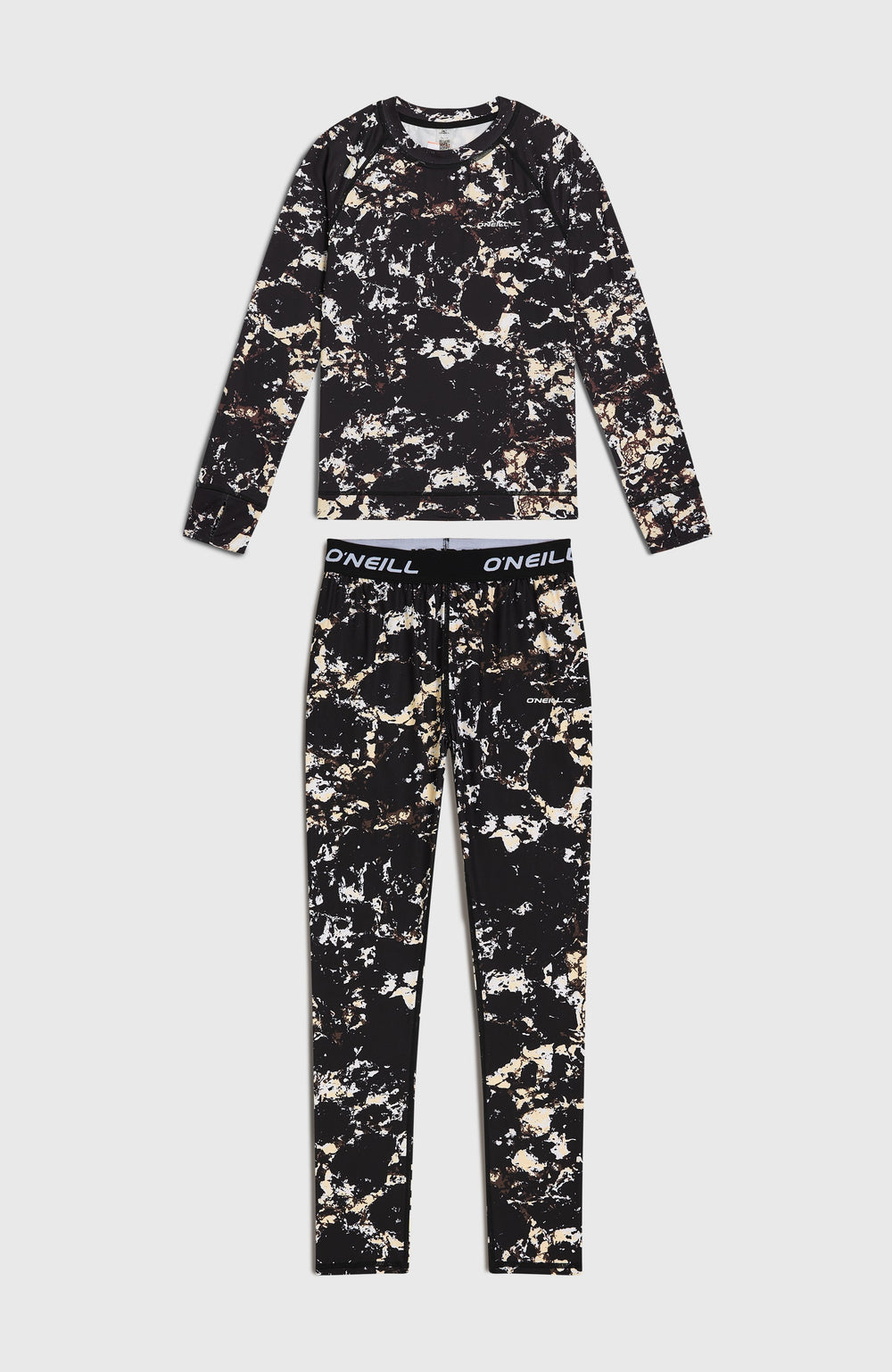 Baselayer Set Kids - Black/Beige Quarry
