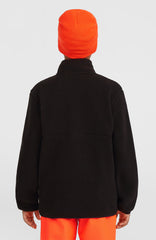 High-Pile Full-Zip Fleece Kids - Black Out