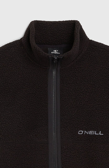 High-Pile Full-Zip Fleece Kids - Black Out