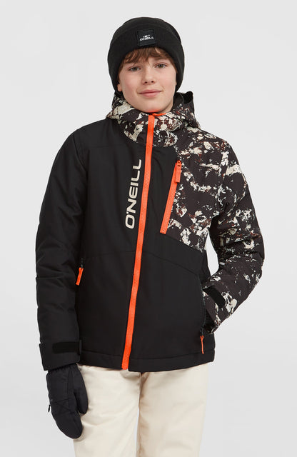 FWC'Cruz Block Snow Jacket Kids - Black/Beige Quarry