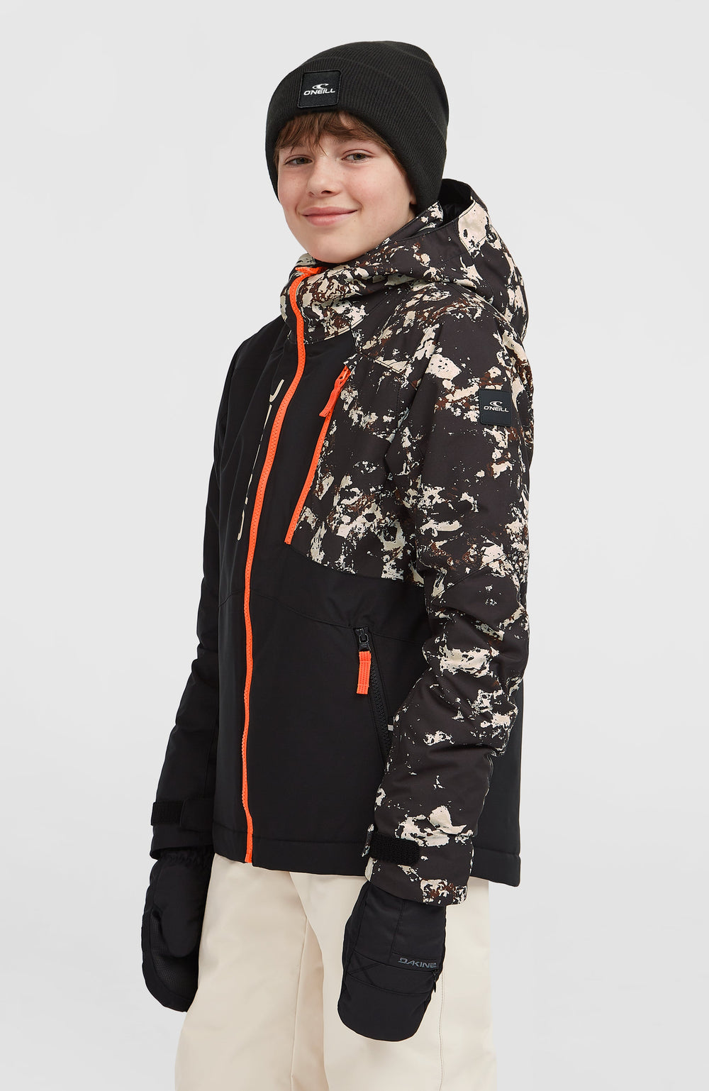 FWC'Cruz Block Snow Jacket Kids - Black/Beige Quarry