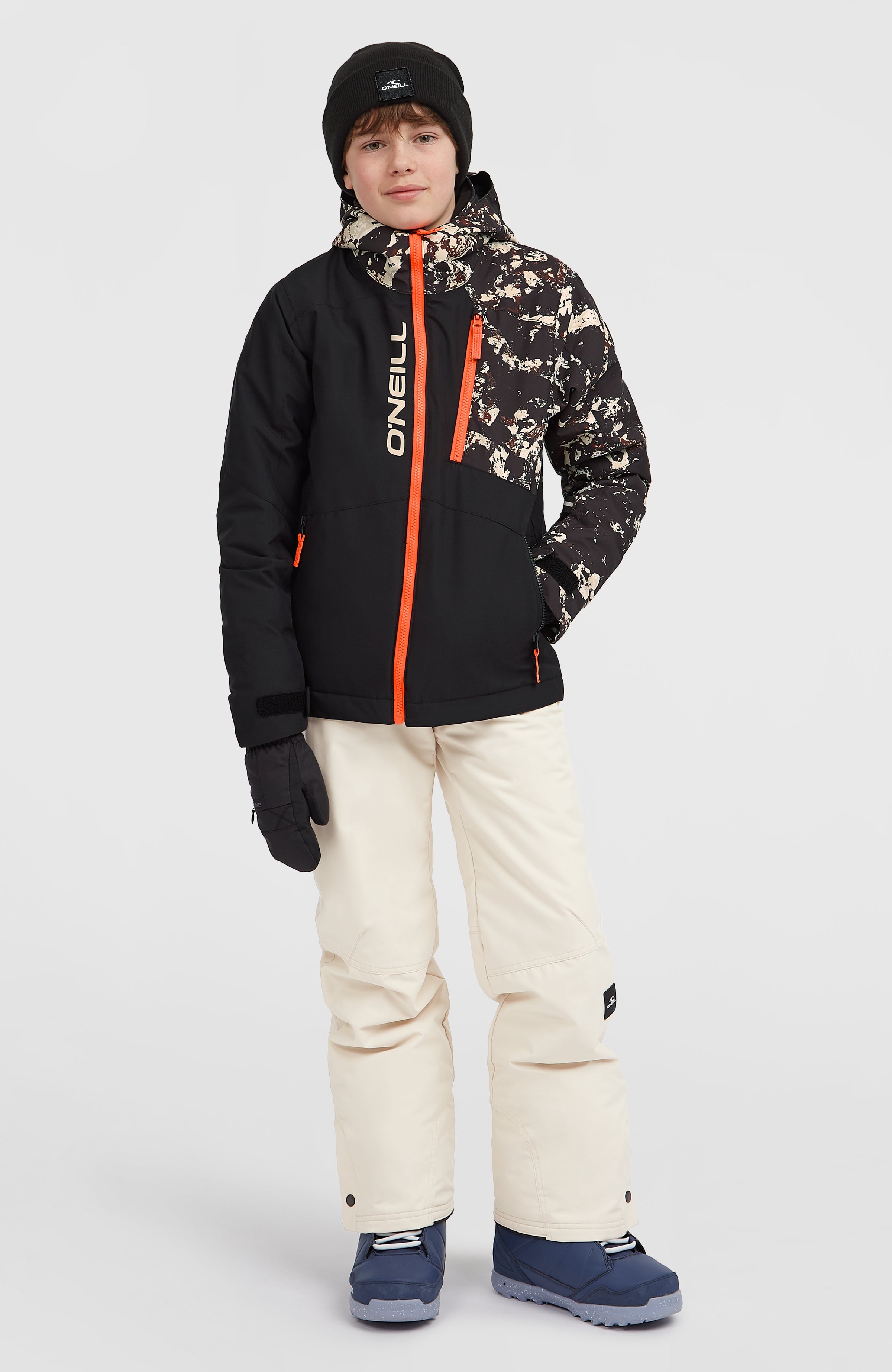 FWC'Cruz Block Snow Jacket Kids - Black/Beige Quarry