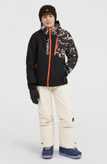 FWC'Cruz Block Snow Jacket Kids - Black/Beige Quarry