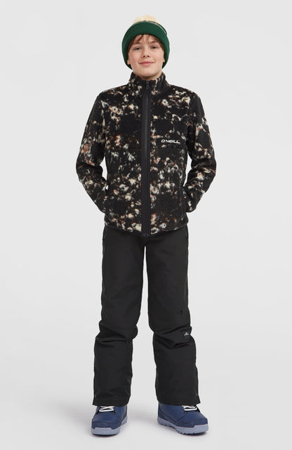 High-Pile Full-Zip Fleece Kids - Black/Beige Quarry