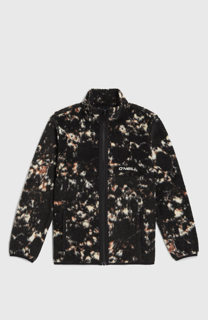 High-Pile Full-Zip Fleece Kids - Black/Beige Quarry