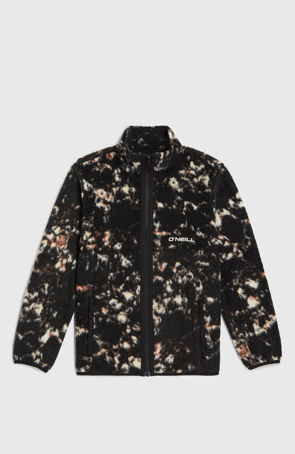 High-Pile Full-Zip Fleece Kids - Black/Beige Quarry