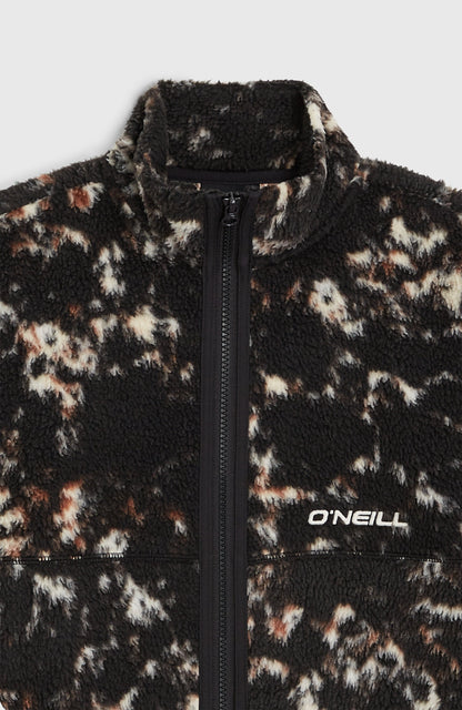 High-Pile Full-Zip Fleece Kids - Black/Beige Quarry