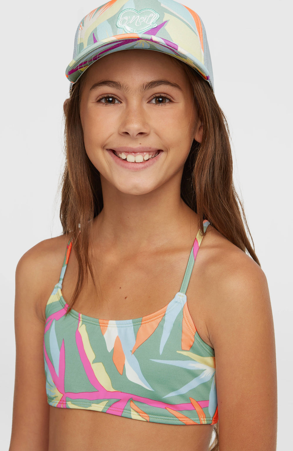 Essentials Bralette Bikini Set Kids - Green Wmns Tropicana
