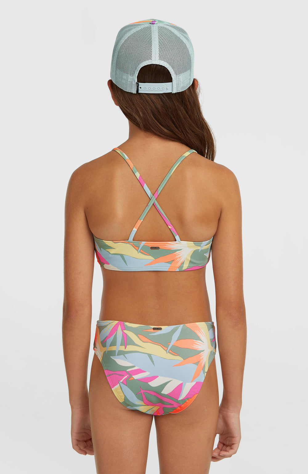 Essentials Bralette Bikini Set Kids - Green Wmns Tropicana