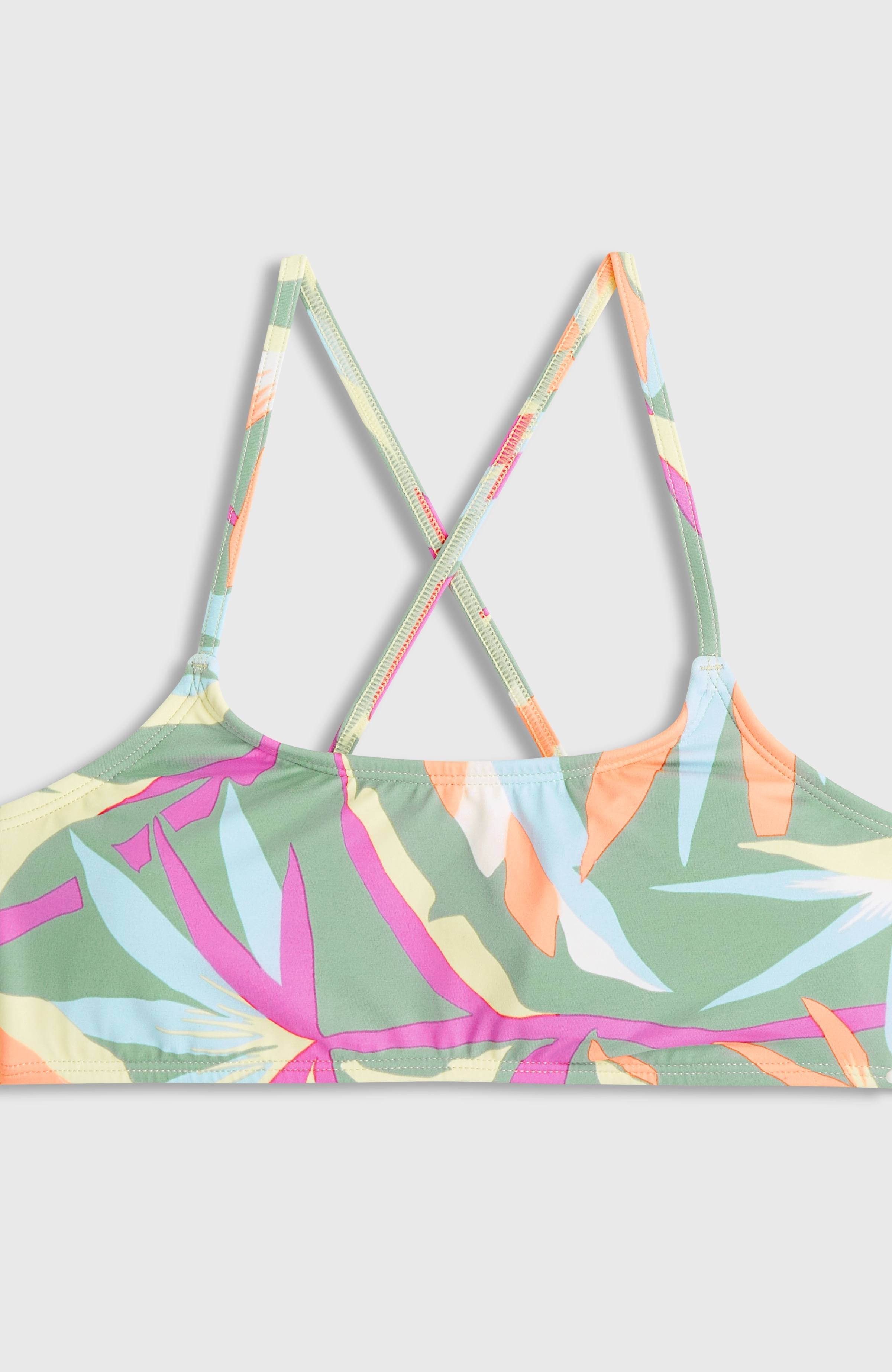 Essentials Bralette Bikini Set Kids - Green Wmns Tropicana