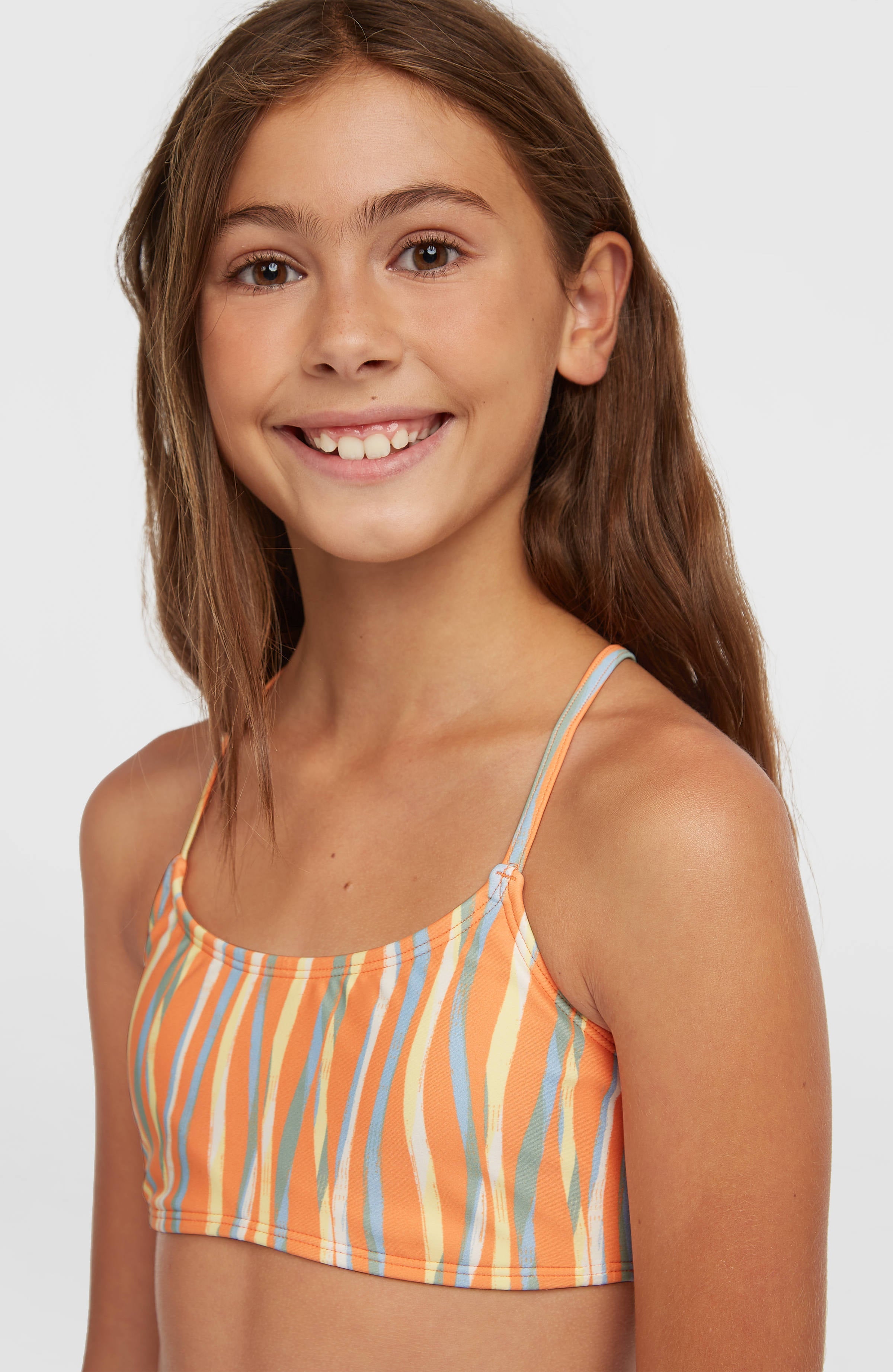 Essentials Bralette Bikini Set Kids - Funky Peach Swirly