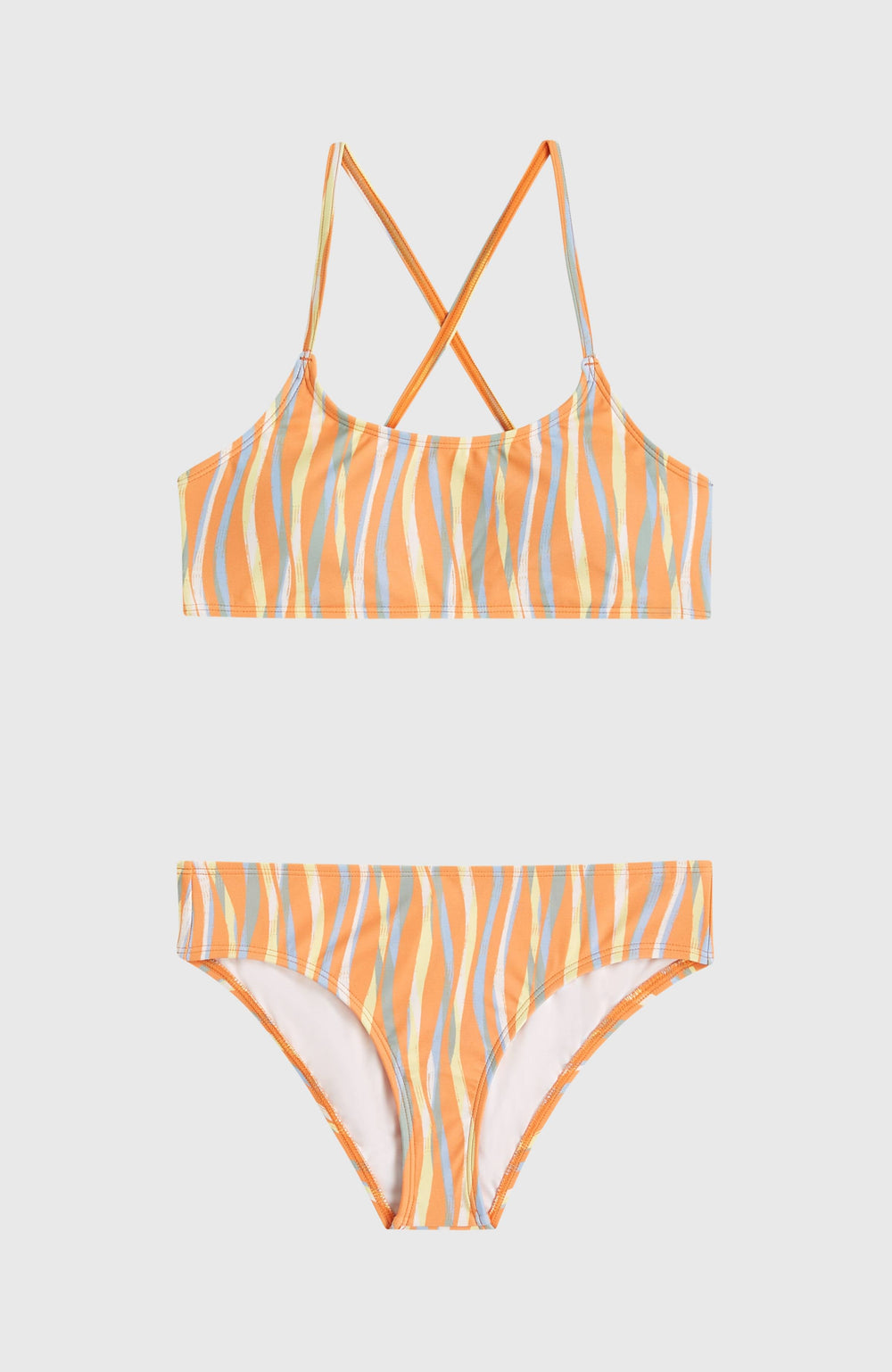 Essentials Bralette Bikini Set Kids - Funky Peach Swirly