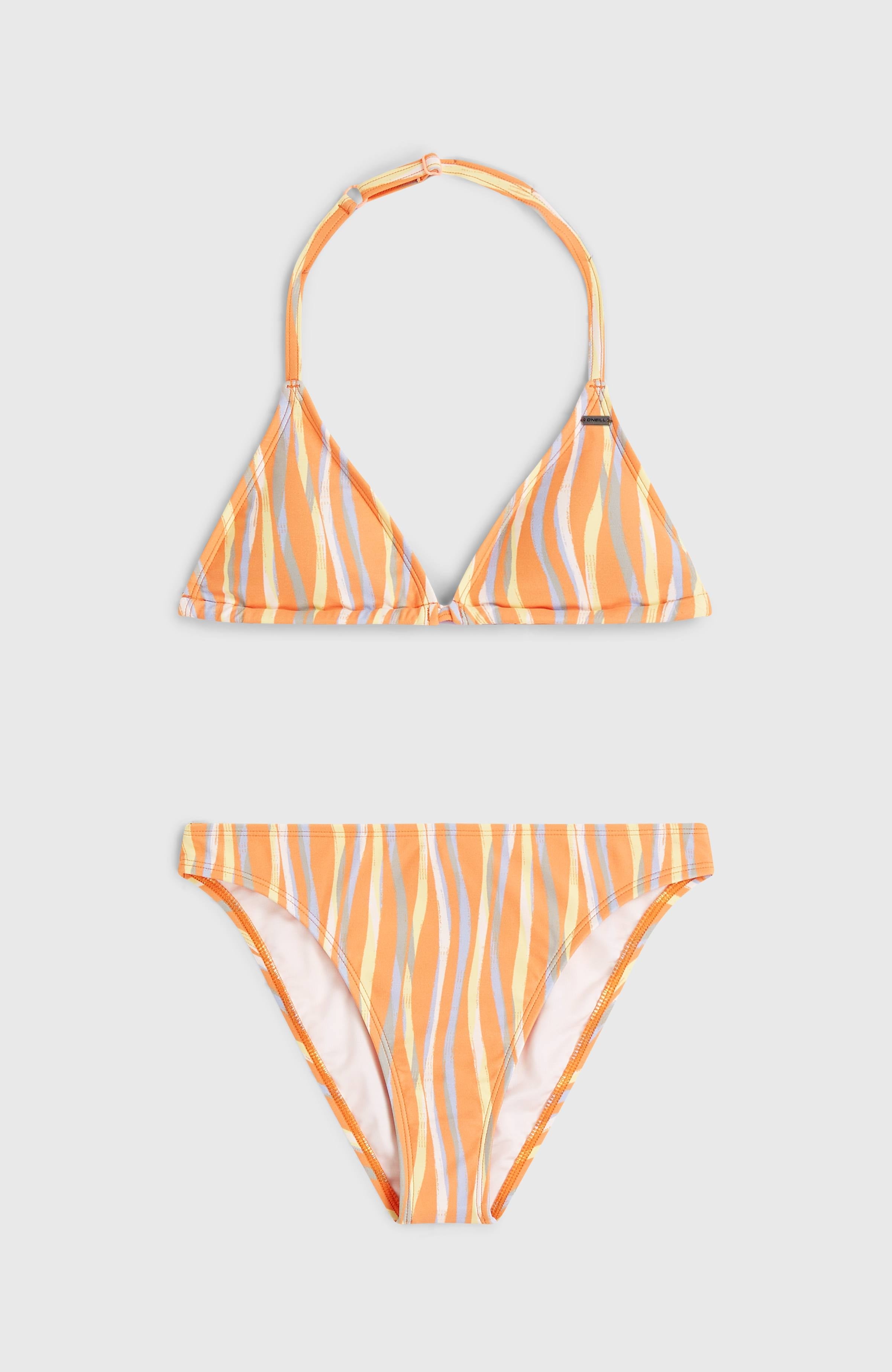 Essentials Triangle Bikini Set Kids - Funky Peach Swirly