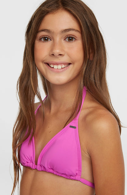 Essentials Triangle Bikini Set Kids - Electric Fuschia