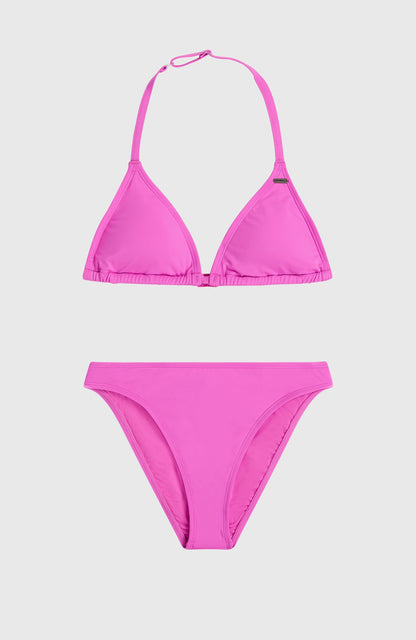 Essentials Triangle Bikini Set Kids - Electric Fuschia