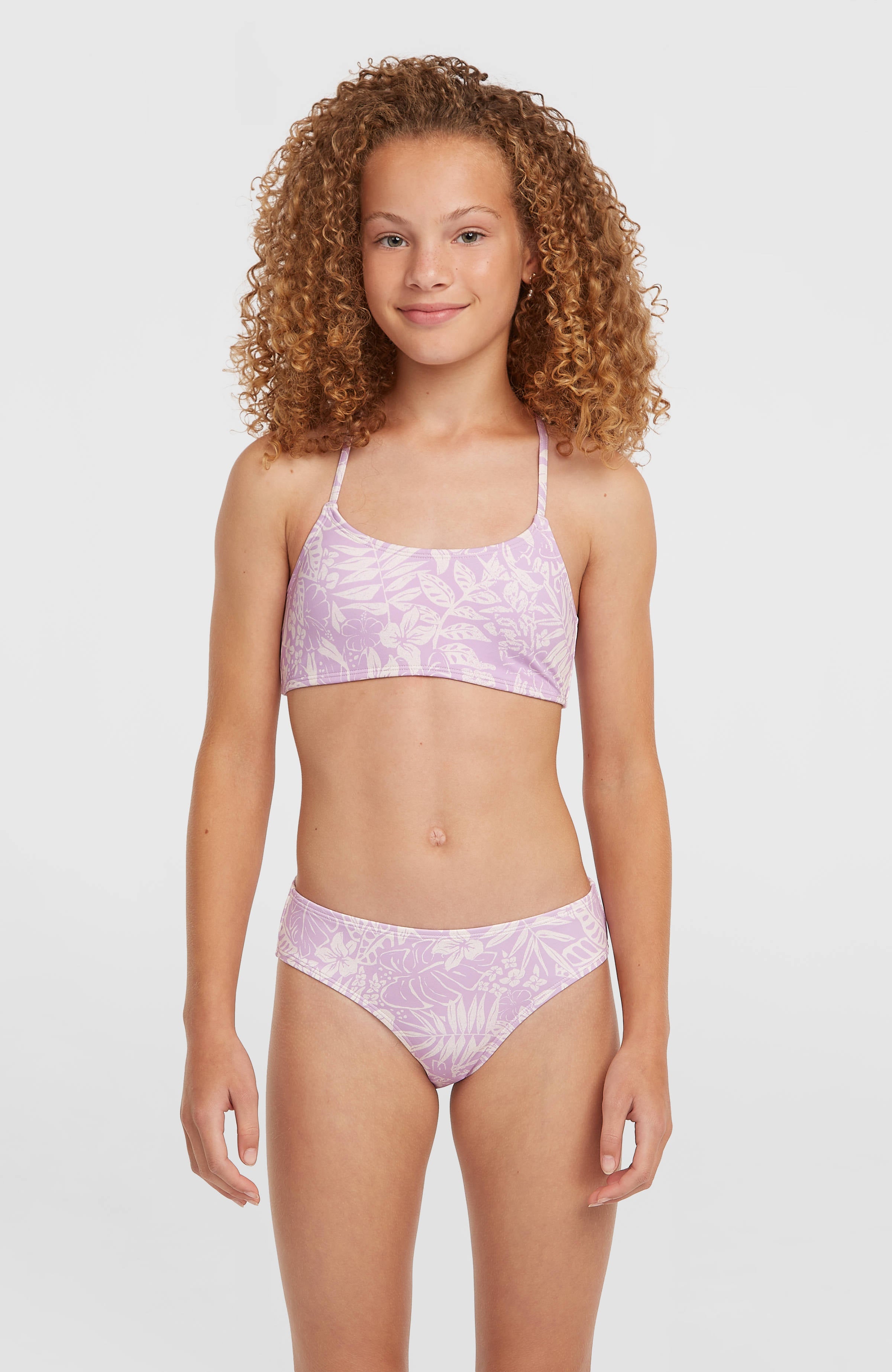Essentials Bralette Bikini Set Kids - Purple Island Sky