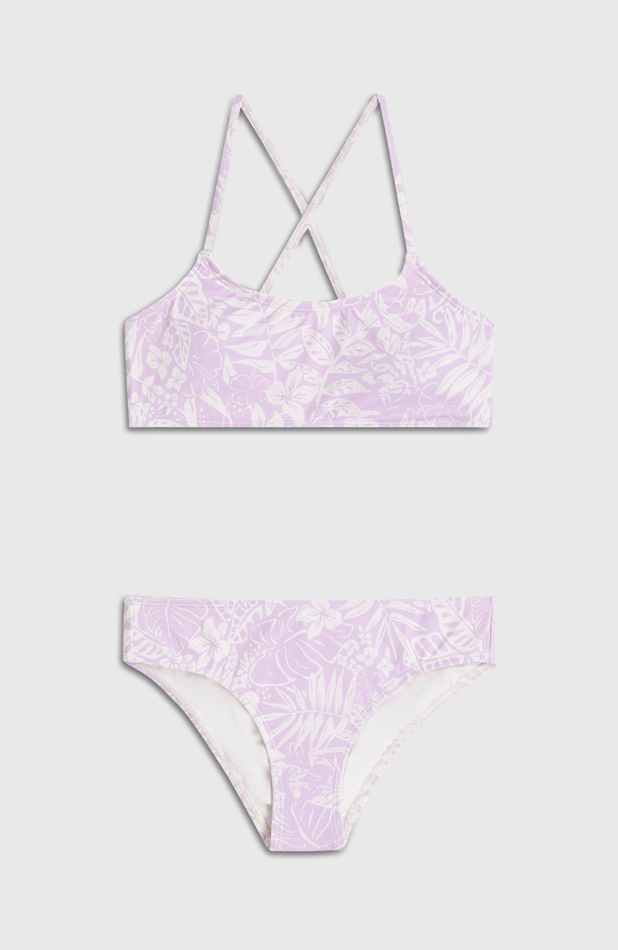 Essentials Bralette Bikini Set Kids - Purple Island Sky